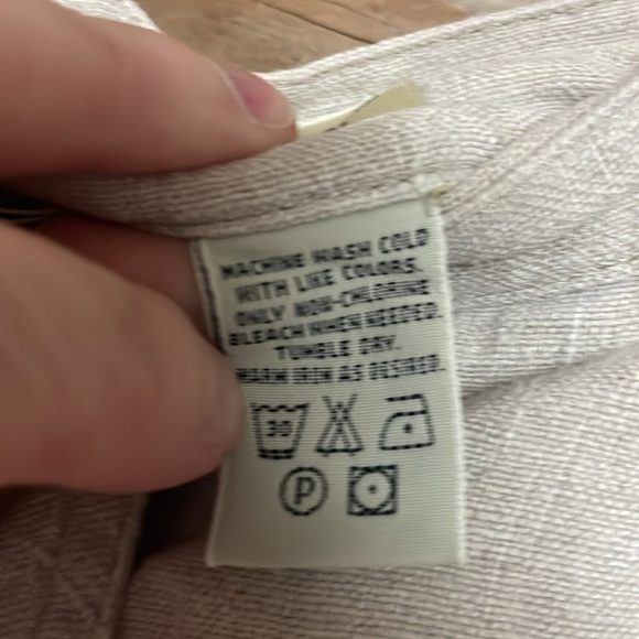 Eddie Bauer size 4 Light Beige Linen Button Down Lightweight A-line Maxi Skirt - Picture 3 of 12